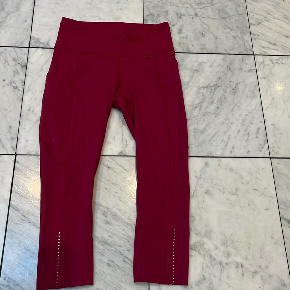 lululemon athletica Maroon Leggings